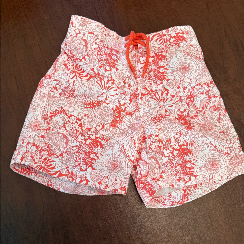 Janie and Jack Liberty Fairy Land Floral Swim Trunks